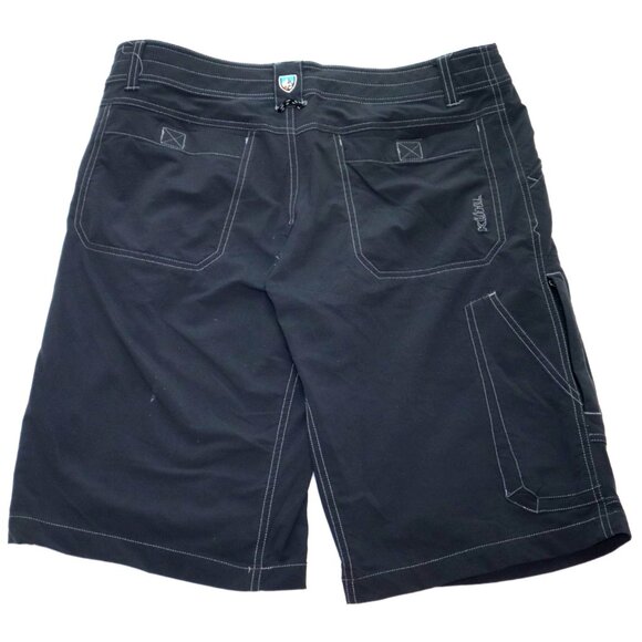 KUHL Hiking Shorts Black Outdoor Technical Size 34 Trail Gorpcore Aesthetic - Picture 2 of 9